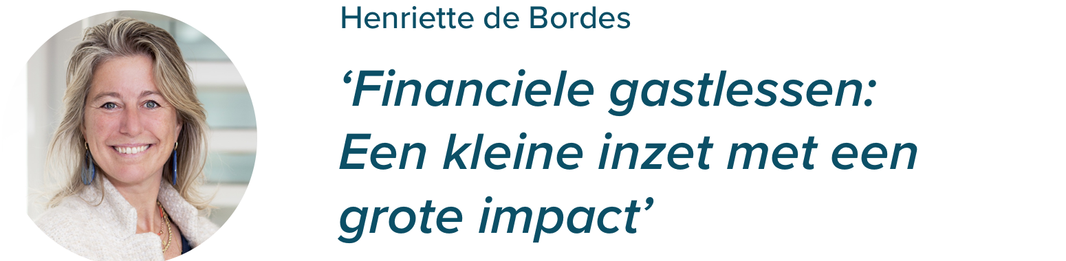 Financiele gastlessen: Een kleine inzet met een grote impact